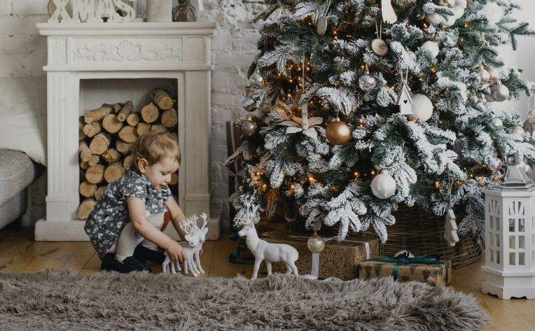 Christmas tree in house